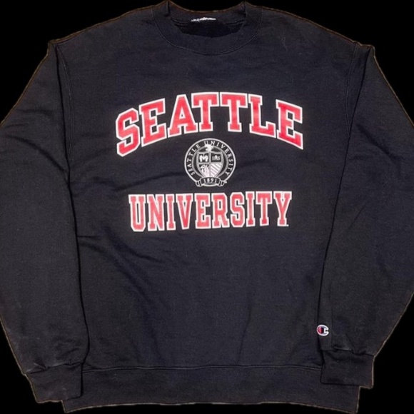 Champion Other - Champion Seattle University crewneck sweatshirt in black and red sportswear